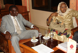 Le ministre Diallo Déidia avec le Président du CNOP, Dr Abdou Doumbia..